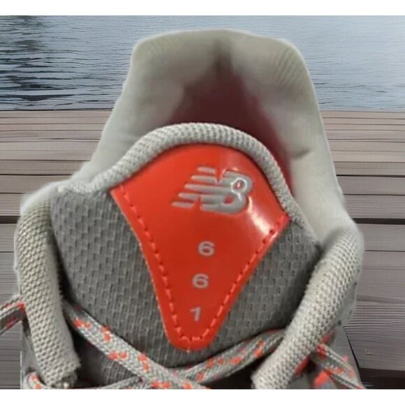 New Balance Womens WL661VKS Gray/ Neon Orange Running Shoes Sneakers Size 6.5B - Picture 6 of 8
